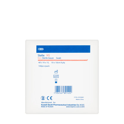 Ksp Stelix Non Sterile Gauze Swab 10X10 Cm 100 Pieces