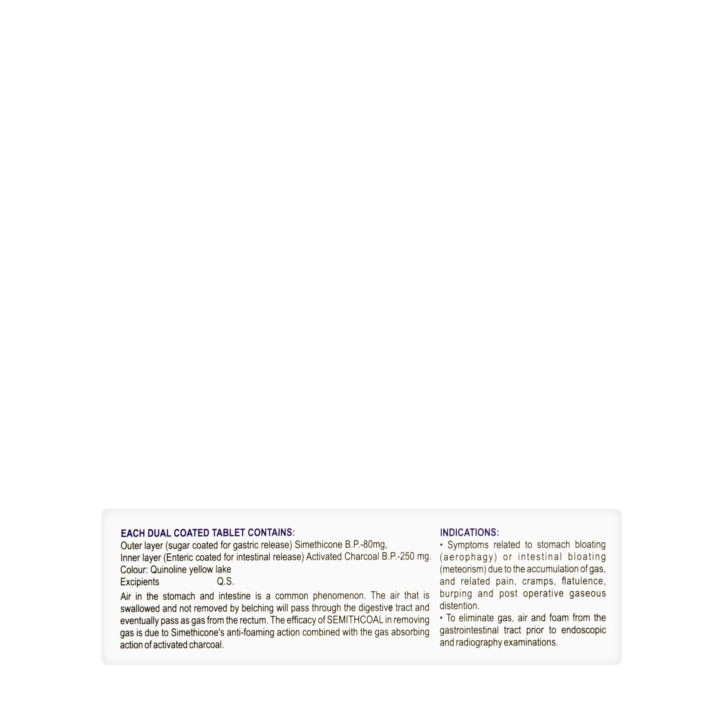 Semithcoal 30 Tablets