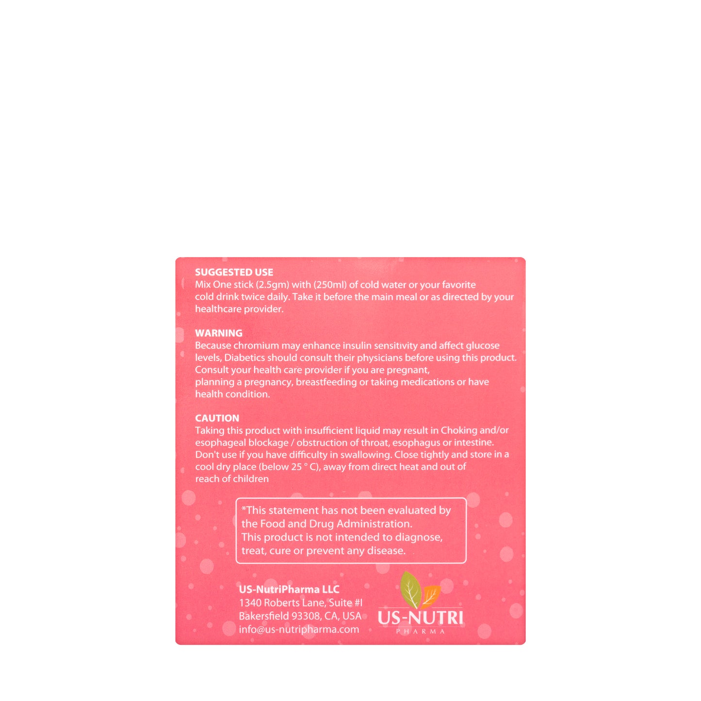 Us-Nutri Pink Juice 60 Sticks