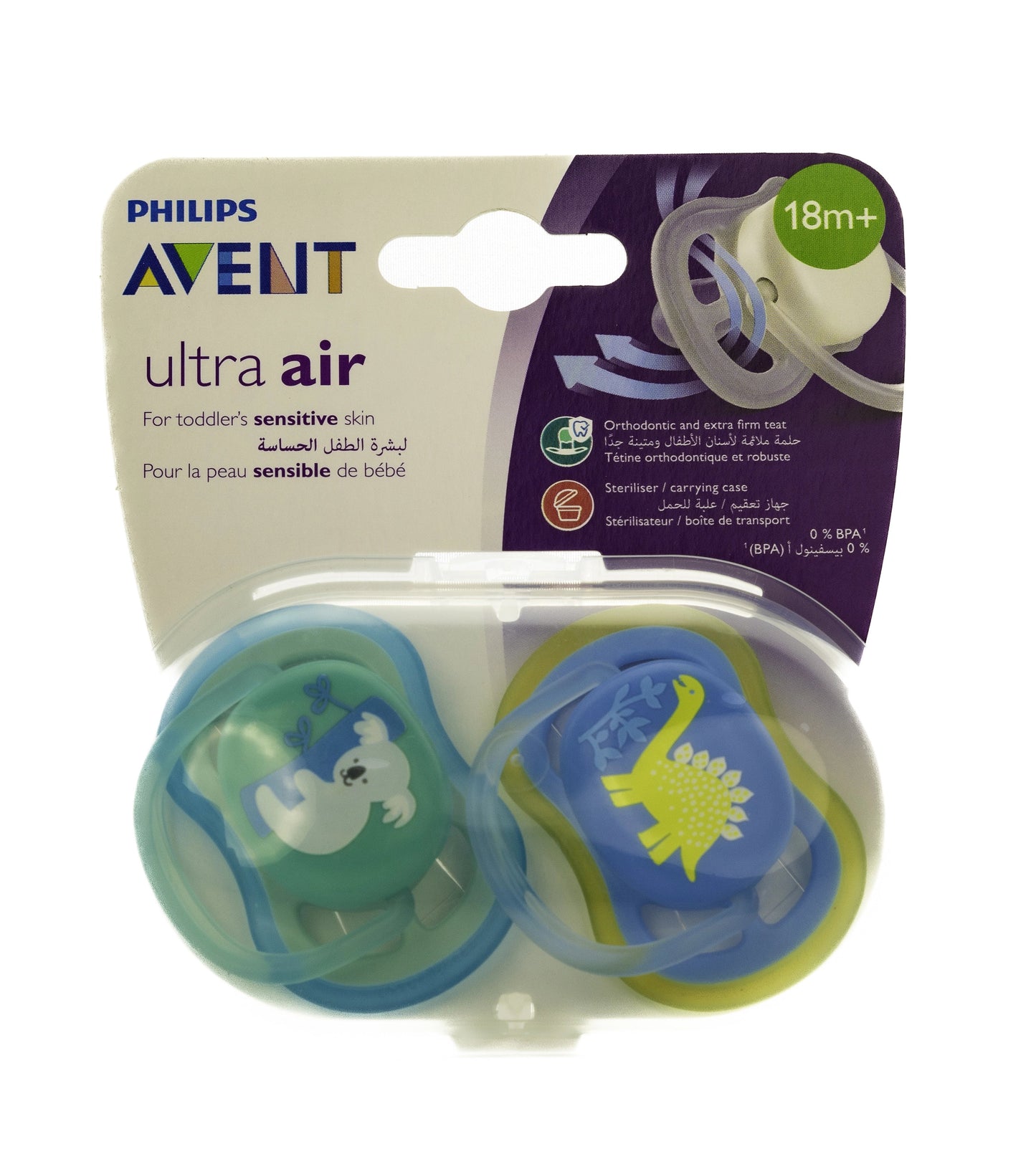 Avent [586] Ultra Air Animals Soother 18M+ 2 Pieces