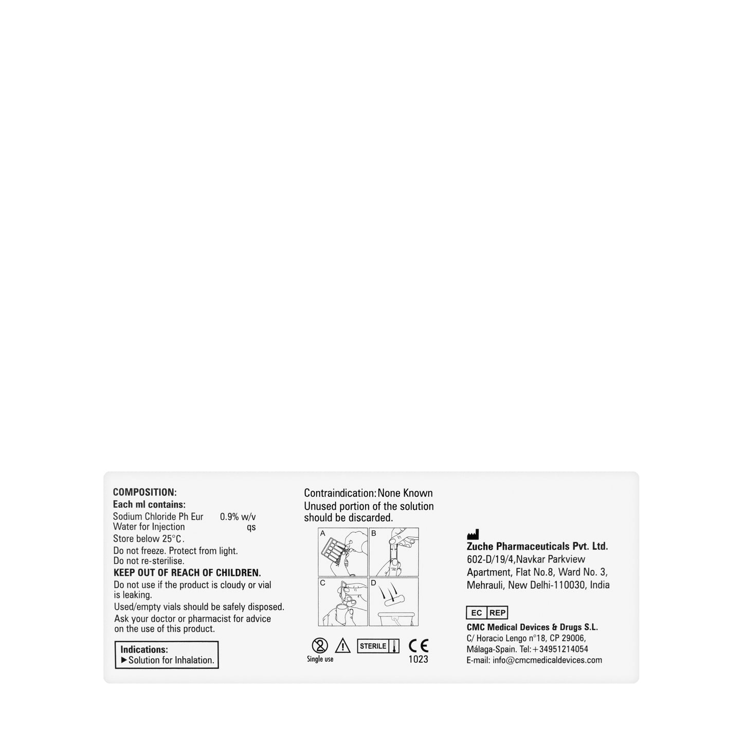 Rx Saline Nebs 2Ml 20 Pieces