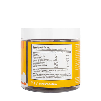 OBU Vitamin D3 Gummies Peach Flavor 60 Gummies