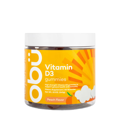OBU Vitamin D3 Gummies Peach Flavor 60 Gummies