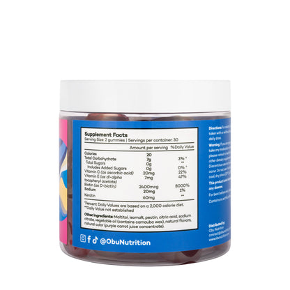 OBU Hair Skin and Nails 60 Gummies