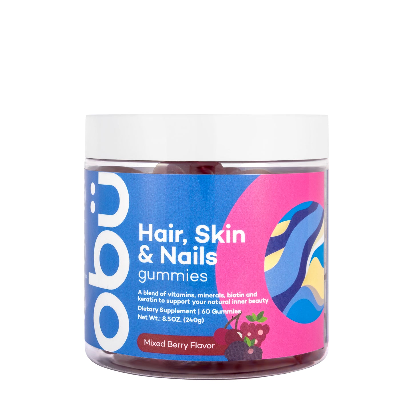 OBU Hair Skin and Nails 60 Gummies