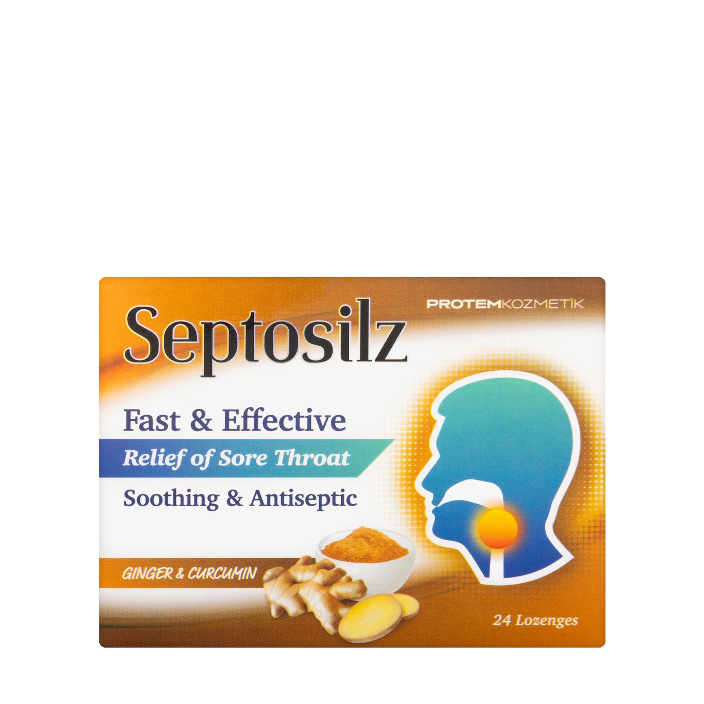 Septosilz Ginger & Curcumin 24 Lozenges