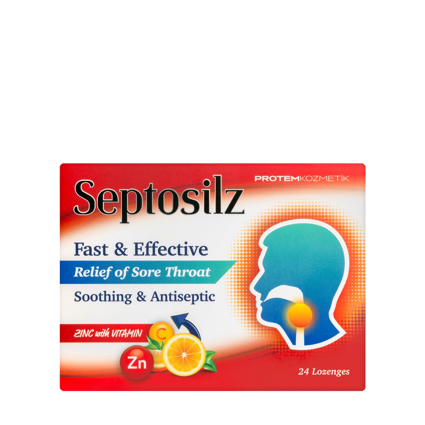 Septosilz Zinc With Vitamin-C 24 Lozenges
