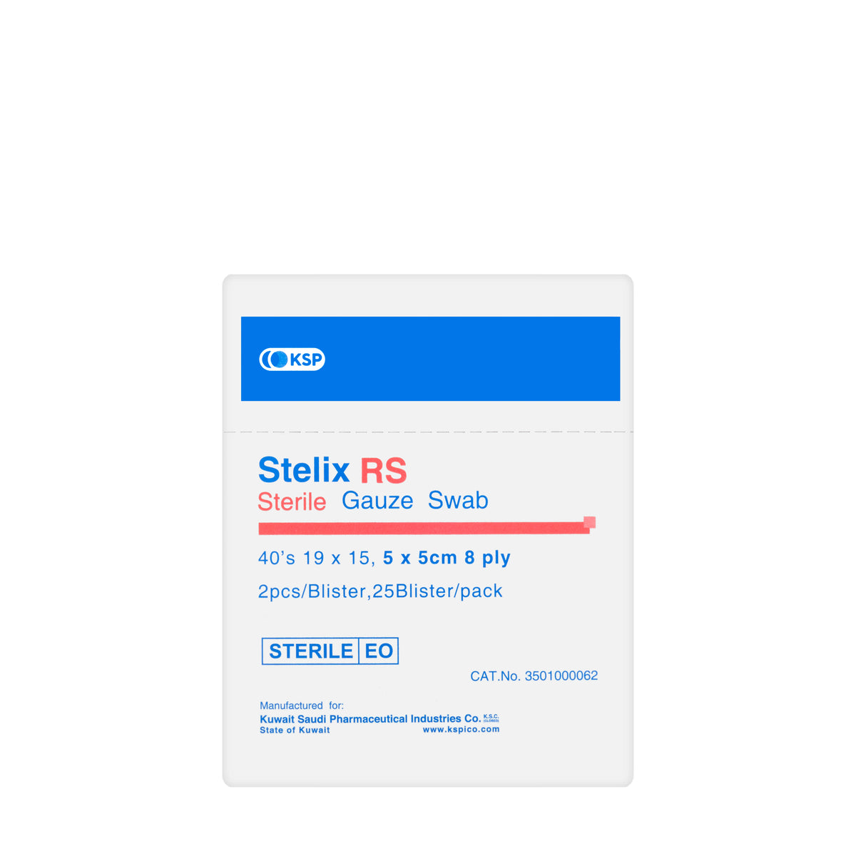Ksp Stelix Sterile Gauze Swab 5X5 Cm 25 Pieces