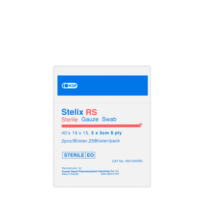 Ksp Stelix Sterile Gauze Swab 5X5 Cm 25 Pieces