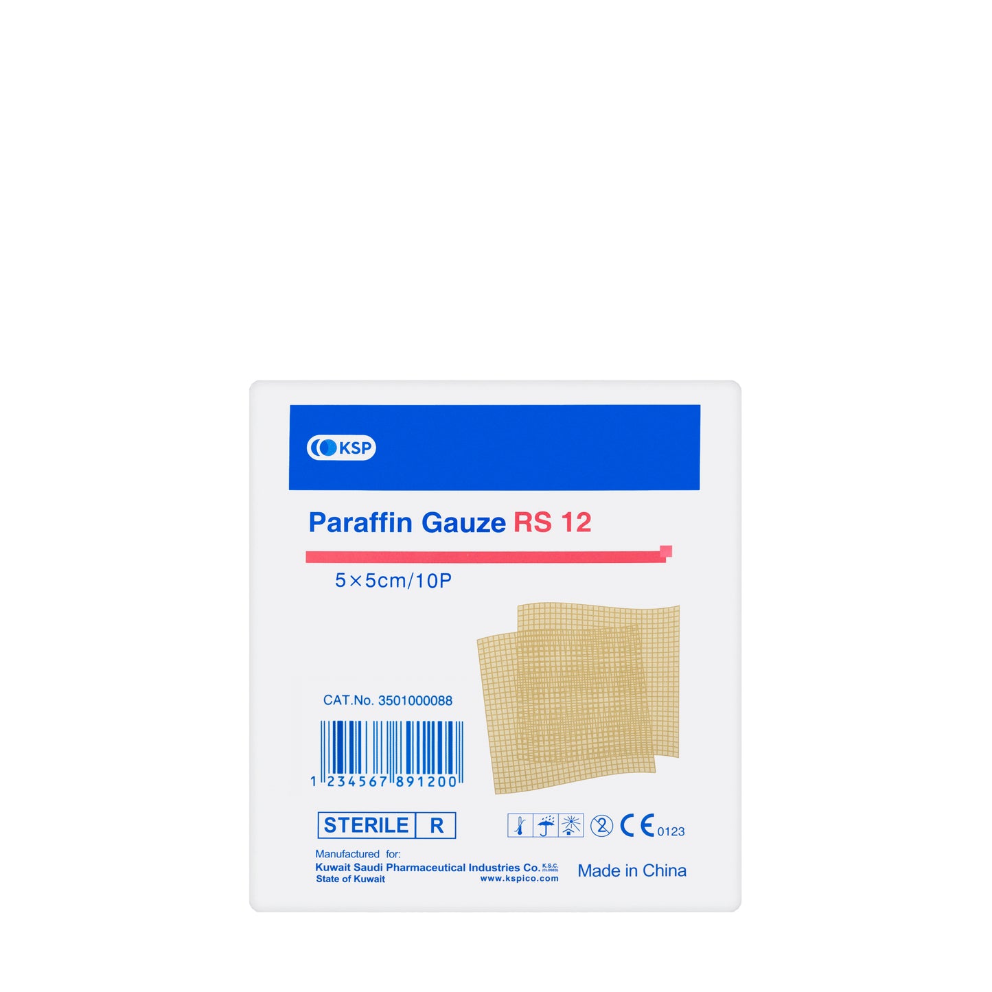Ksp Paraffin Gauze 5X5 Cm 10 Pieces