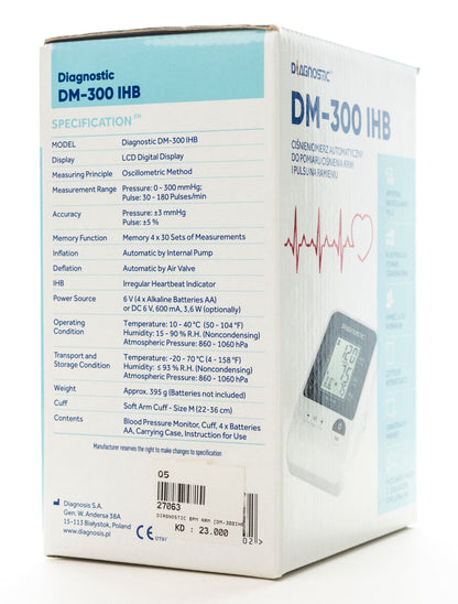 Diagnostic Upper-Arm Blood Pressure Monitor [Dm-300Ihb]