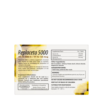 Replaceta 5000 [Vitamin-D3/Vitamin-K2] 90 Tablets