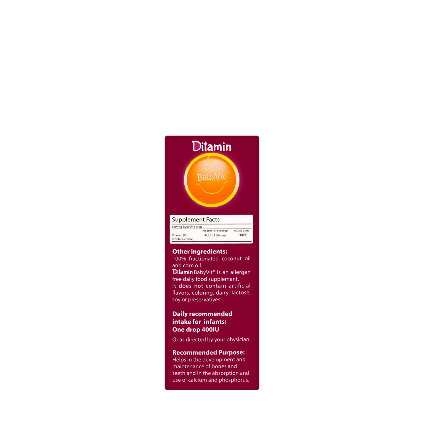 Ditamin Babyvit Vitamin D3 400 IU Drops 10Ml