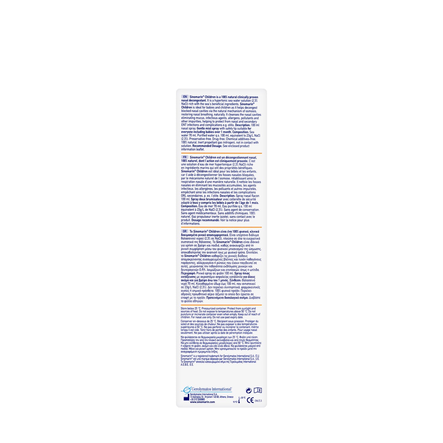 Sinomarin Children Nasal Spray 100Ml
