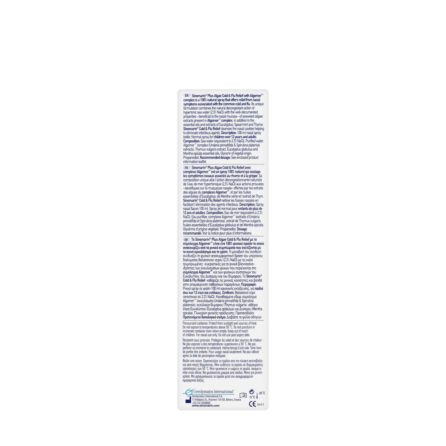 Sinomarin Plus Cold & Flu Relief 100Ml