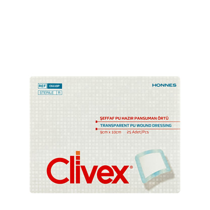 Clivex Transparent Wound Dressing 9X10 Cm 25 Pieces