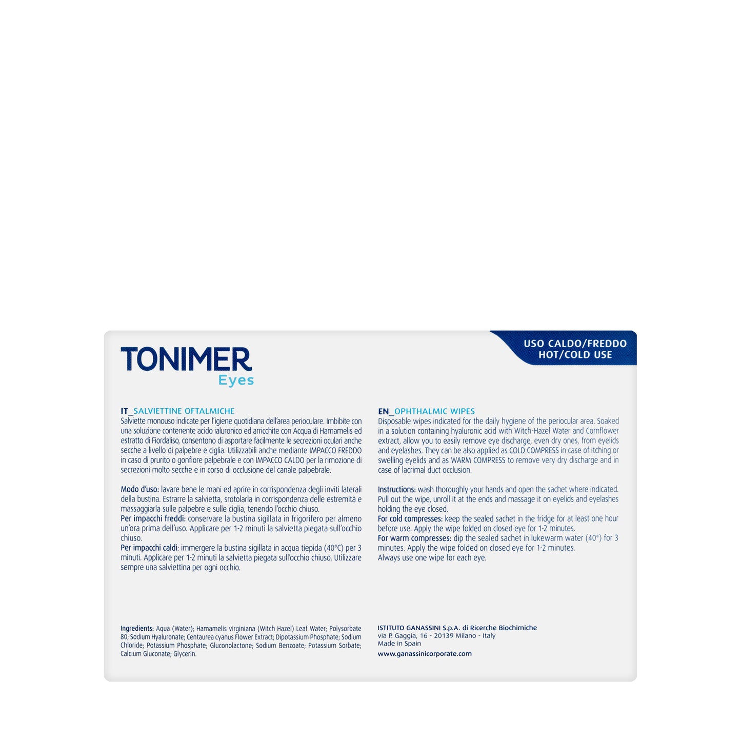 Tonimer Eyes Opthalmic Wipes 16 Pieces