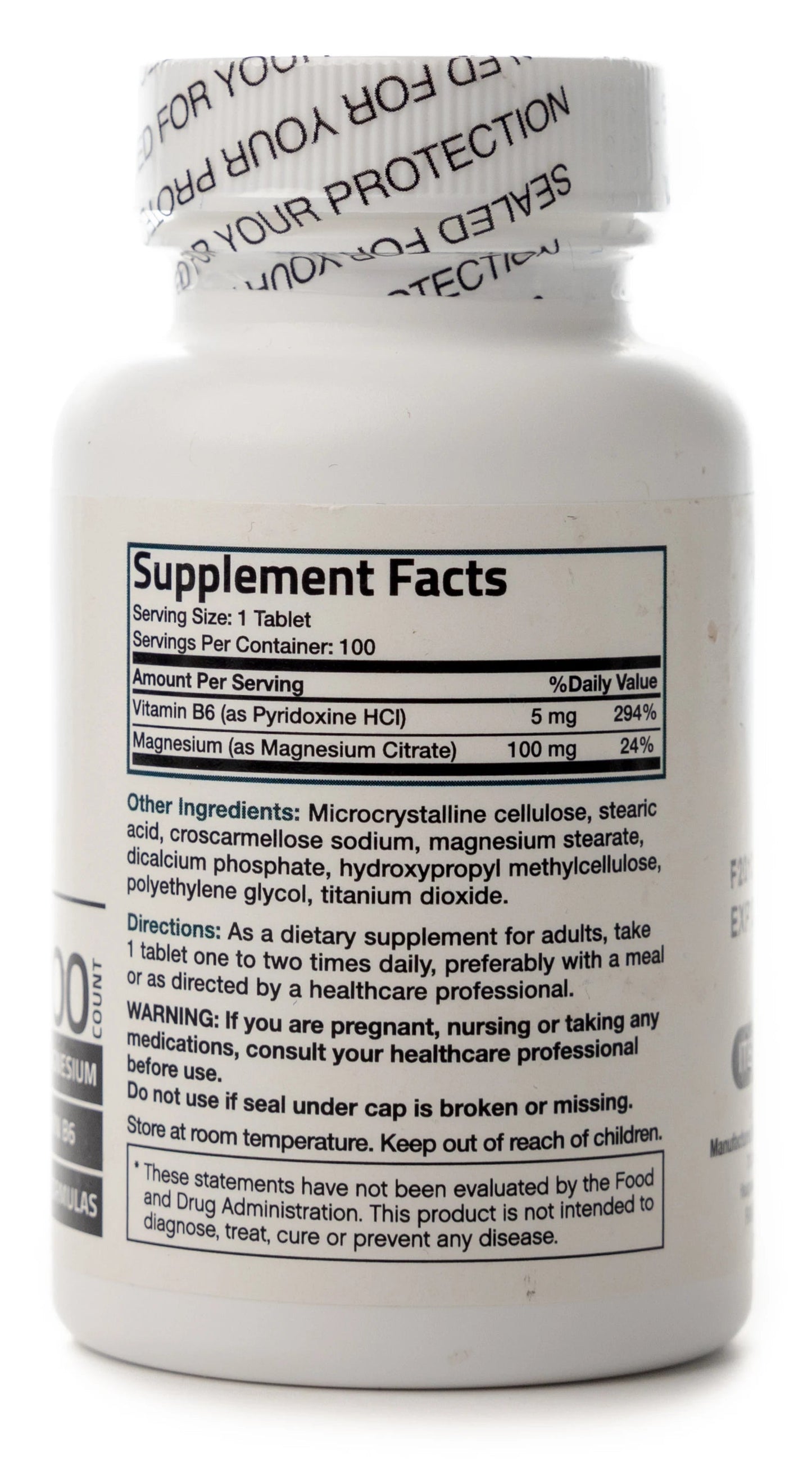 Bronson Magnesium + Vitamin B6 100 Tablets