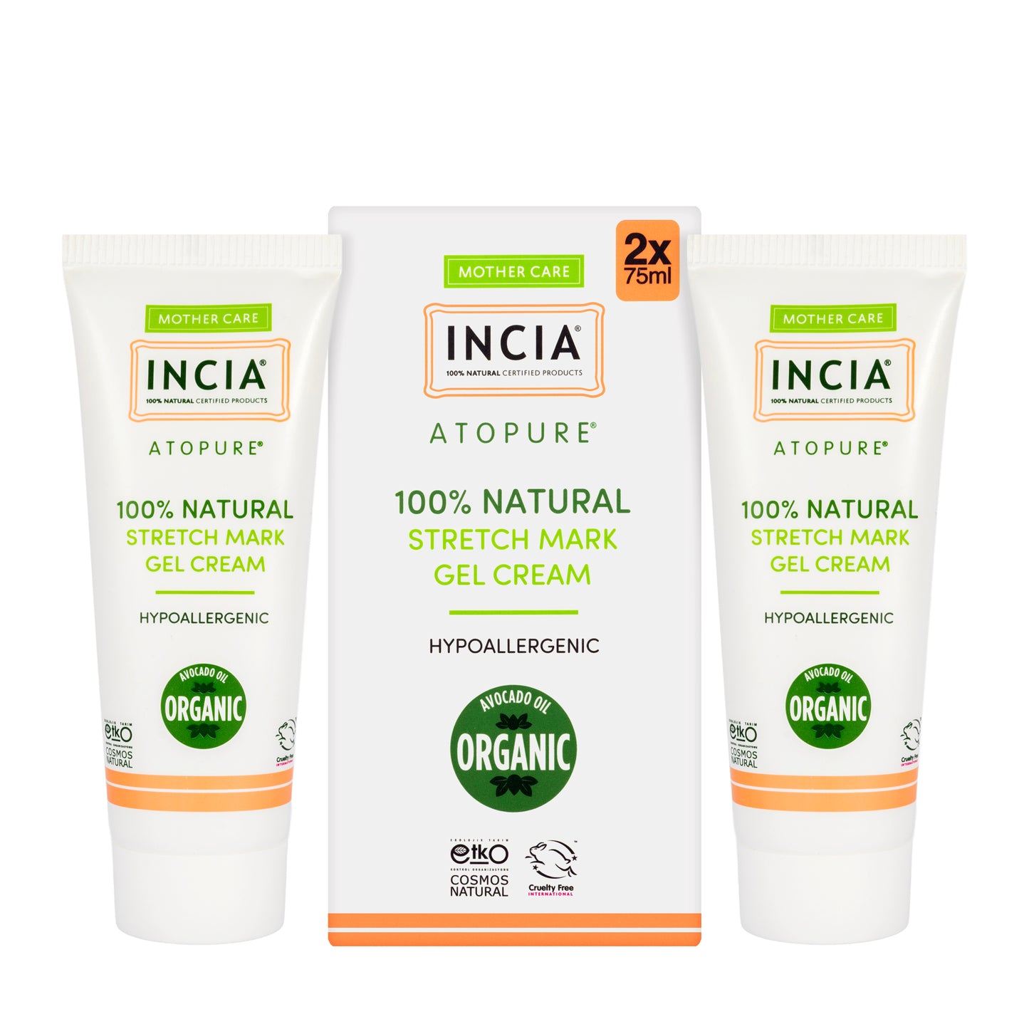 Incia Stretch Mark Gel Cream 2X75 Ml