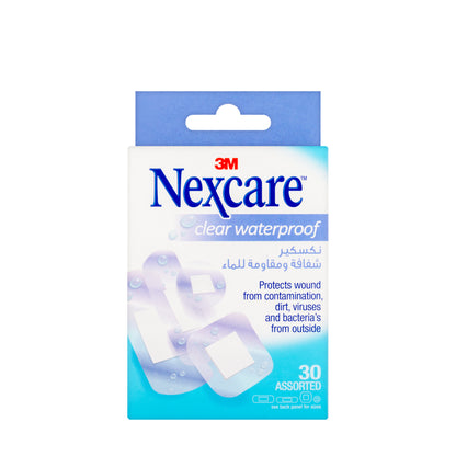 Nexcare Clear Waterproof Assorted 30 Pieces[CWP-30]
