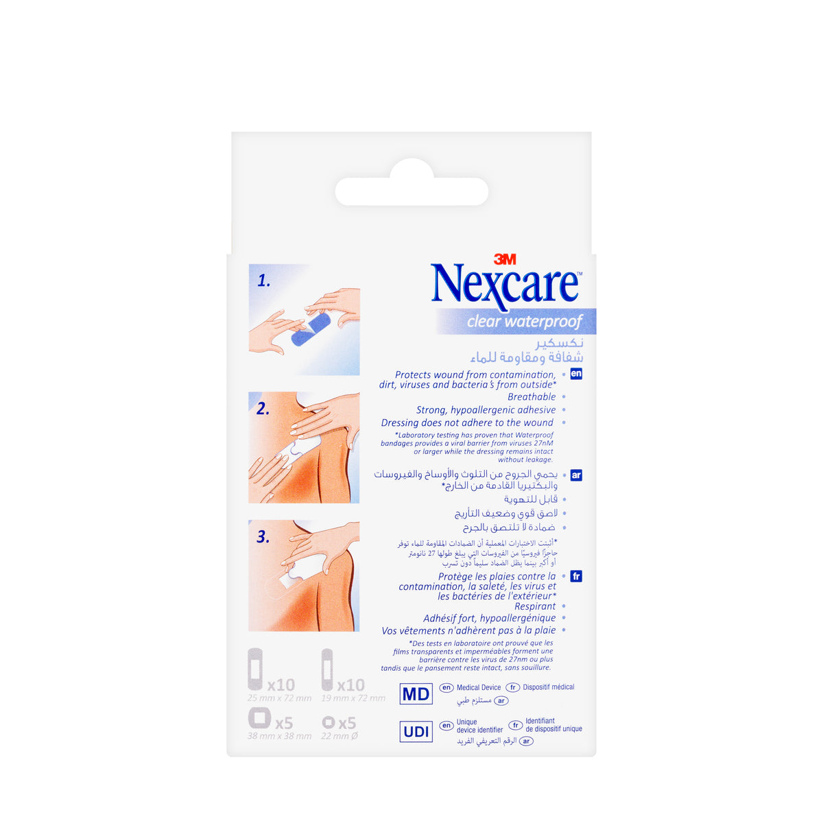 Nexcare Clear Waterproof Assorted 30 Pieces[CWP-30]