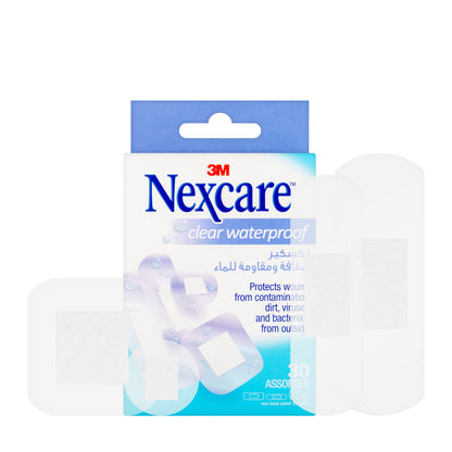 Nexcare Clear Waterproof Assorted 30 Pieces[CWP-30]