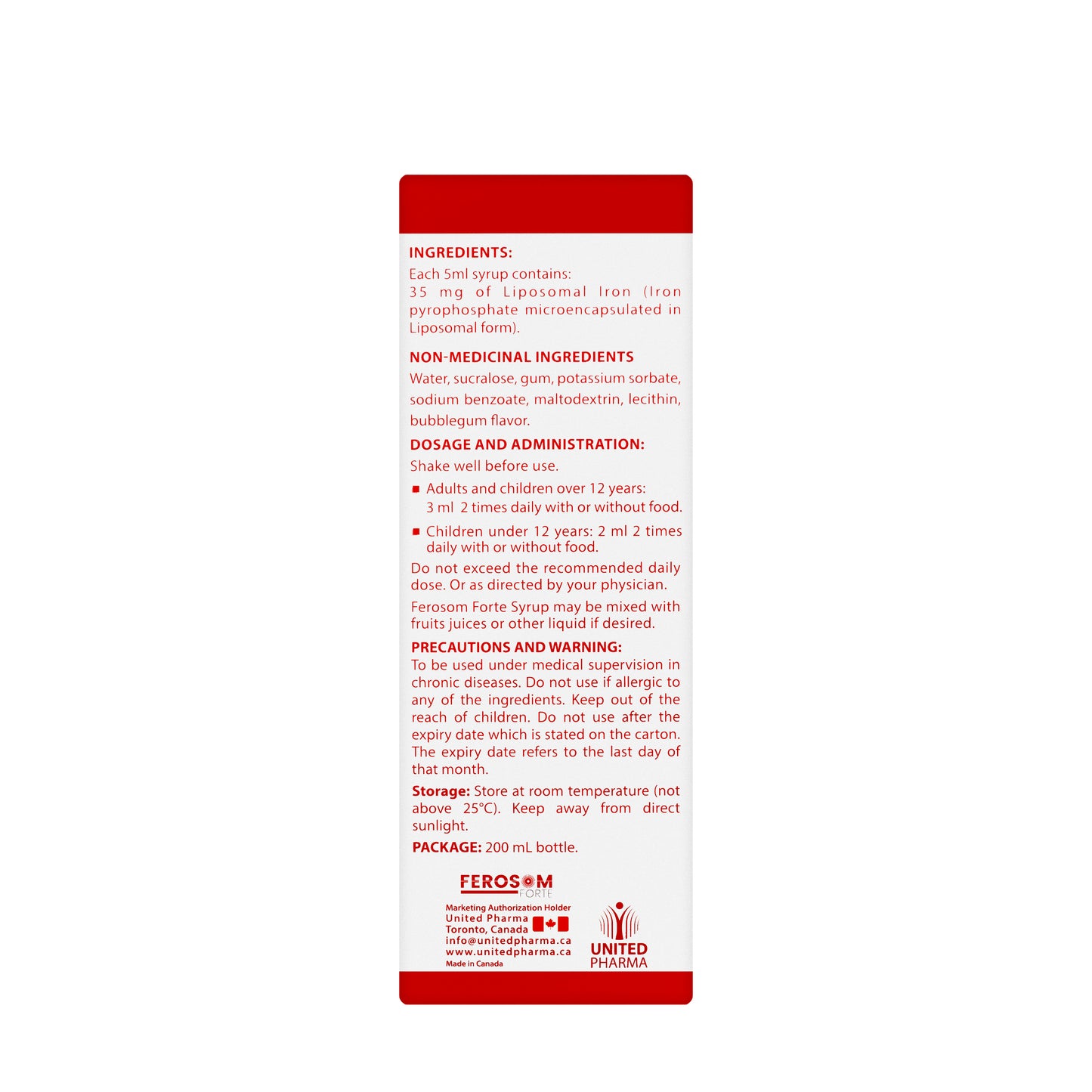 Ferosom Forte Syrup 200 Ml