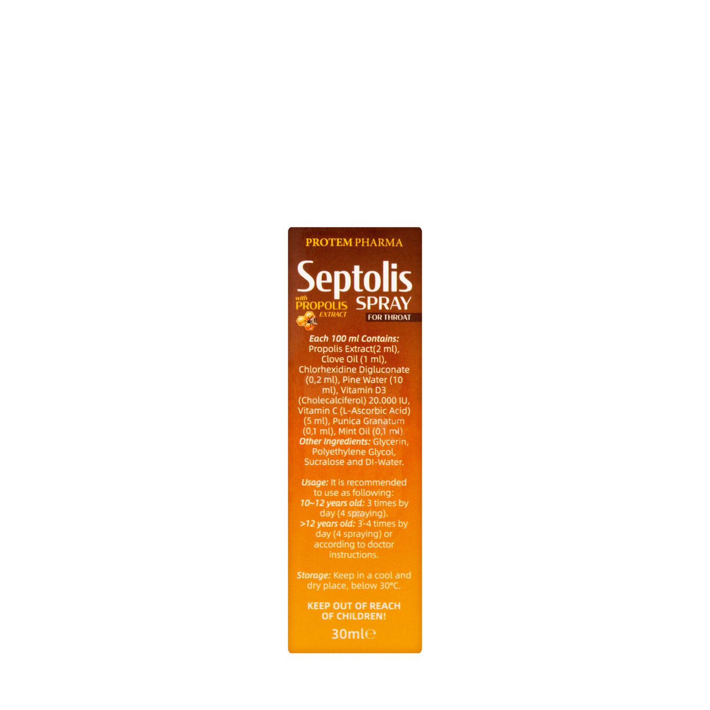 Protem Pharma Septolis Propolis Throat Spray 30ml