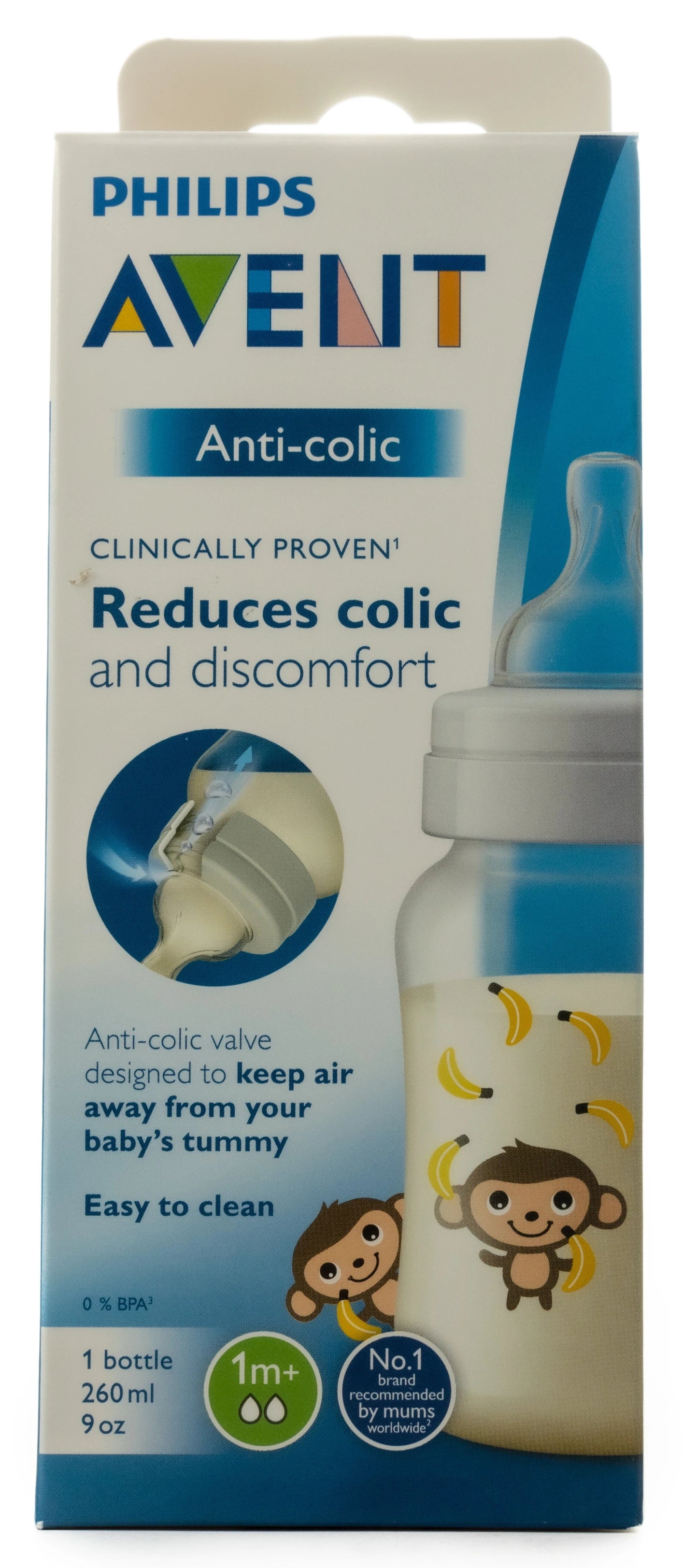 Avent [798] Anti Colic Bottle [Monkey] 1M+ 260 ML
