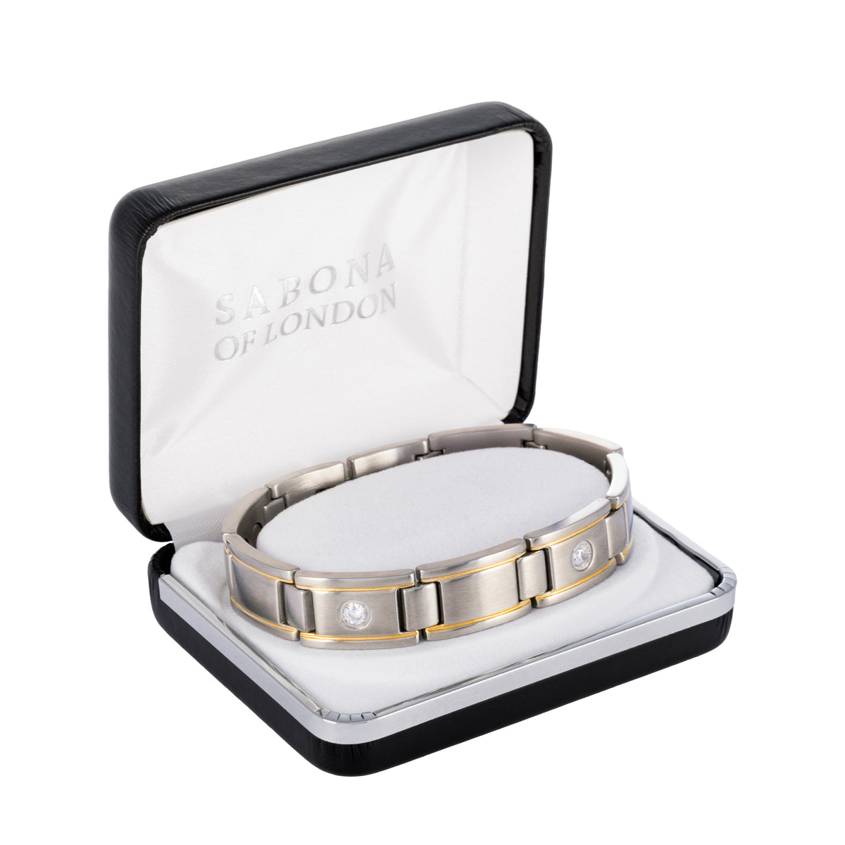 Sabona 349 Men Executive Gem Duet Magnetic Bracelet [X-Large]