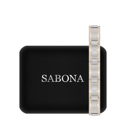 Sabona 349 Men Executive Gem Duet Magnetic Bracelet [X-Large]