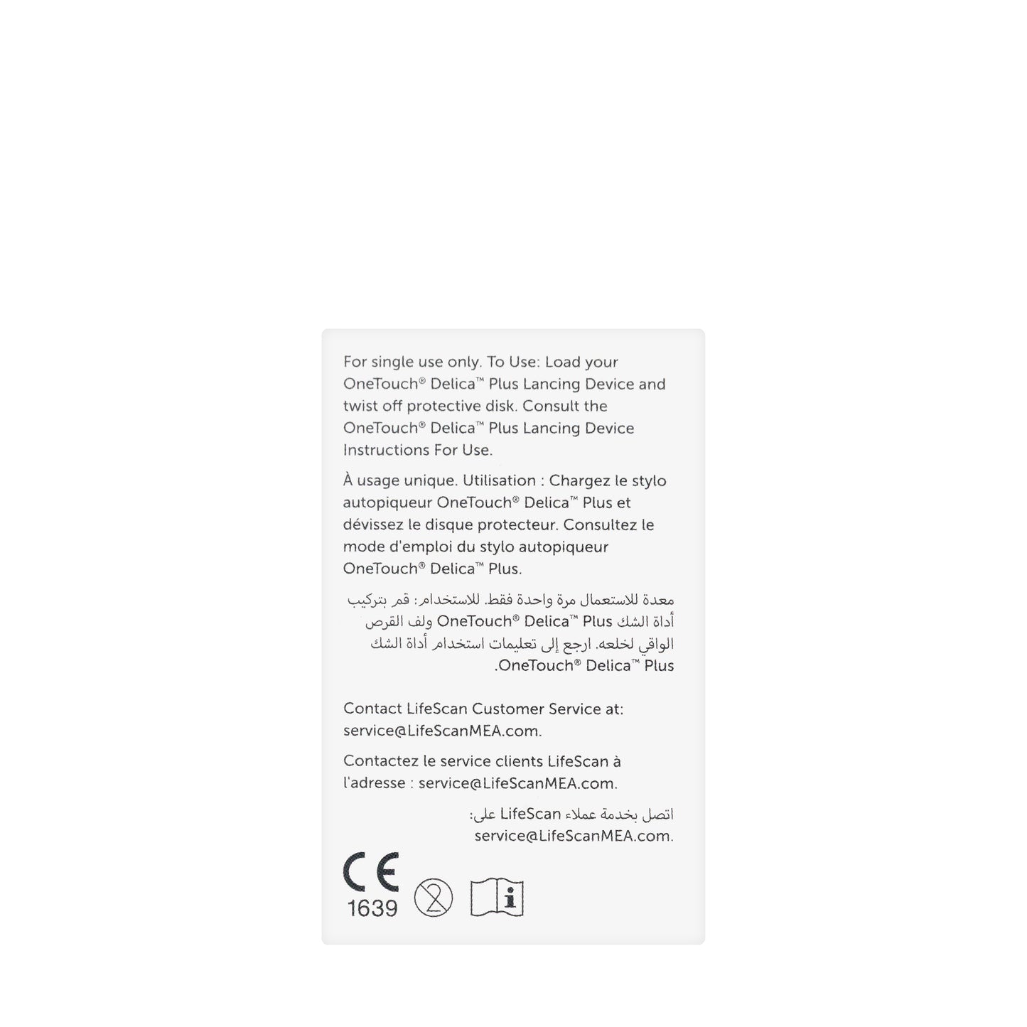 OneTouch Delica Plus 30G 100 Lancets