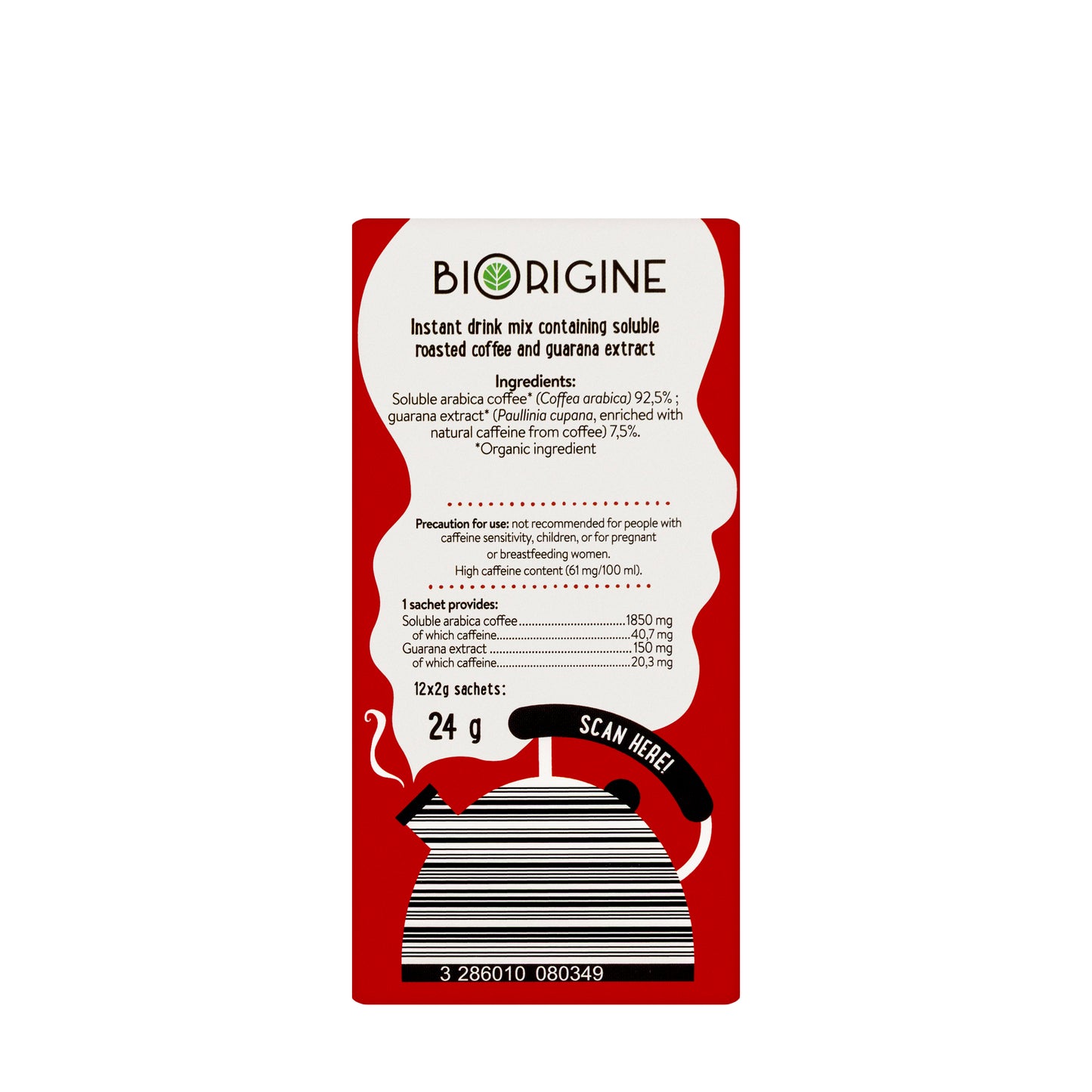 Biorigine Guarana Coffee [Brule-Graisse] 12 Sachets