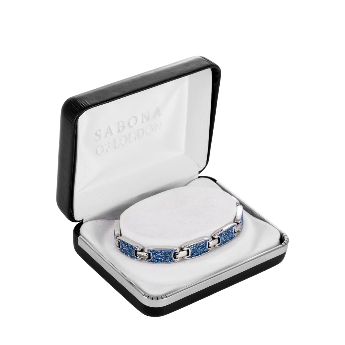 Sabona 281 Caribbean Ocean Magnetic Bracelet Silver [Medium]