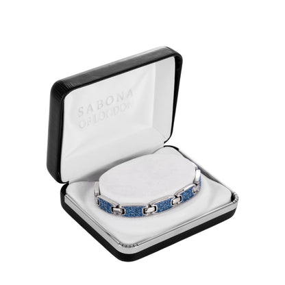 Sabona 281 Caribbean Ocean Magnetic Bracelet Silver [Medium]