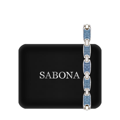 Sabona 281 Caribbean Ocean Magnetic Bracelet Silver [Medium]