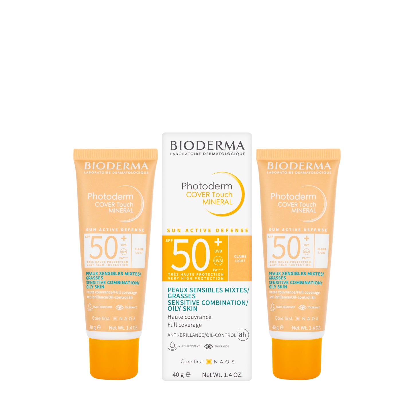 Bioderma Photoderm Cover Touch Mineral SPF50+ (Light) Cream 40 Ml 1+1 Offer Pack