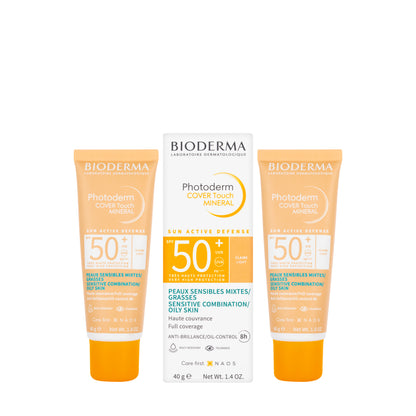 Bioderma Photoderm Cover Touch Mineral SPF50+ (Light) Cream 40 Ml 1+1 Offer Pack