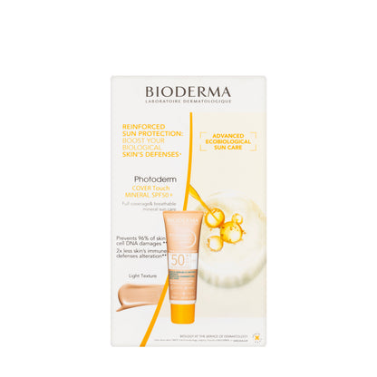 Bioderma Photoderm Cover Touch Mineral SPF50+ (Light) Cream 40 Ml 1+1 Offer Pack
