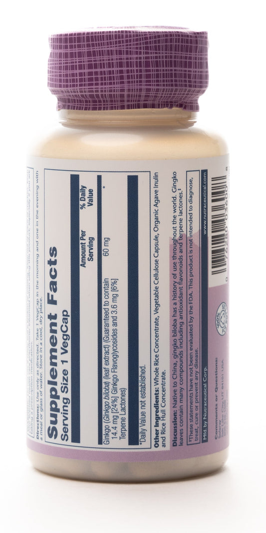 Solaray Ginkogo Biloba 60mg 60 Capsules