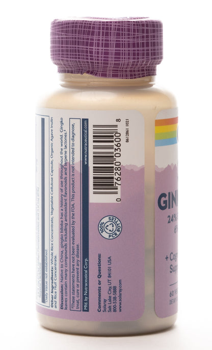 Solaray Ginkogo Biloba 60mg 60 Capsules