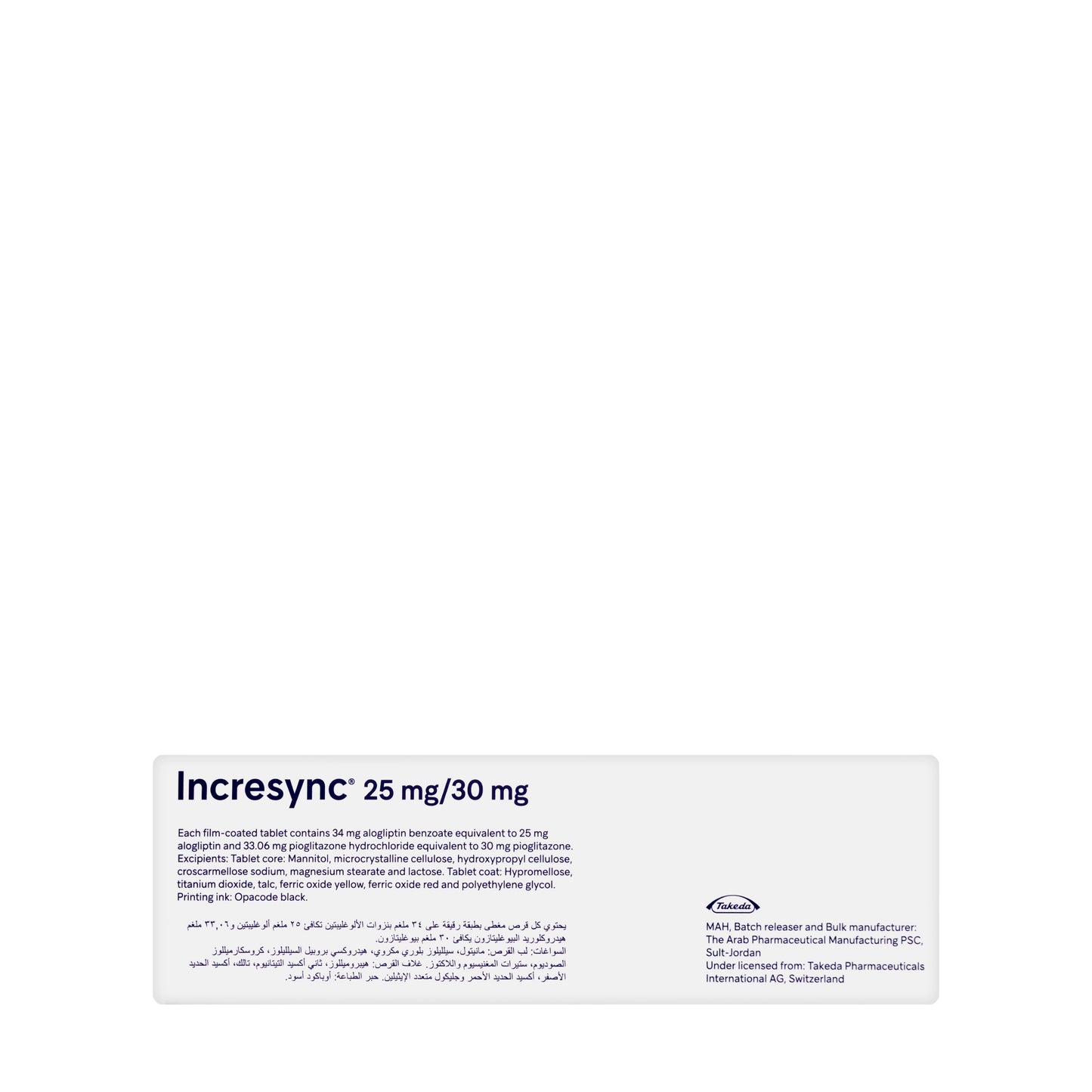 Incresync 25/30Mg 28 Tablets