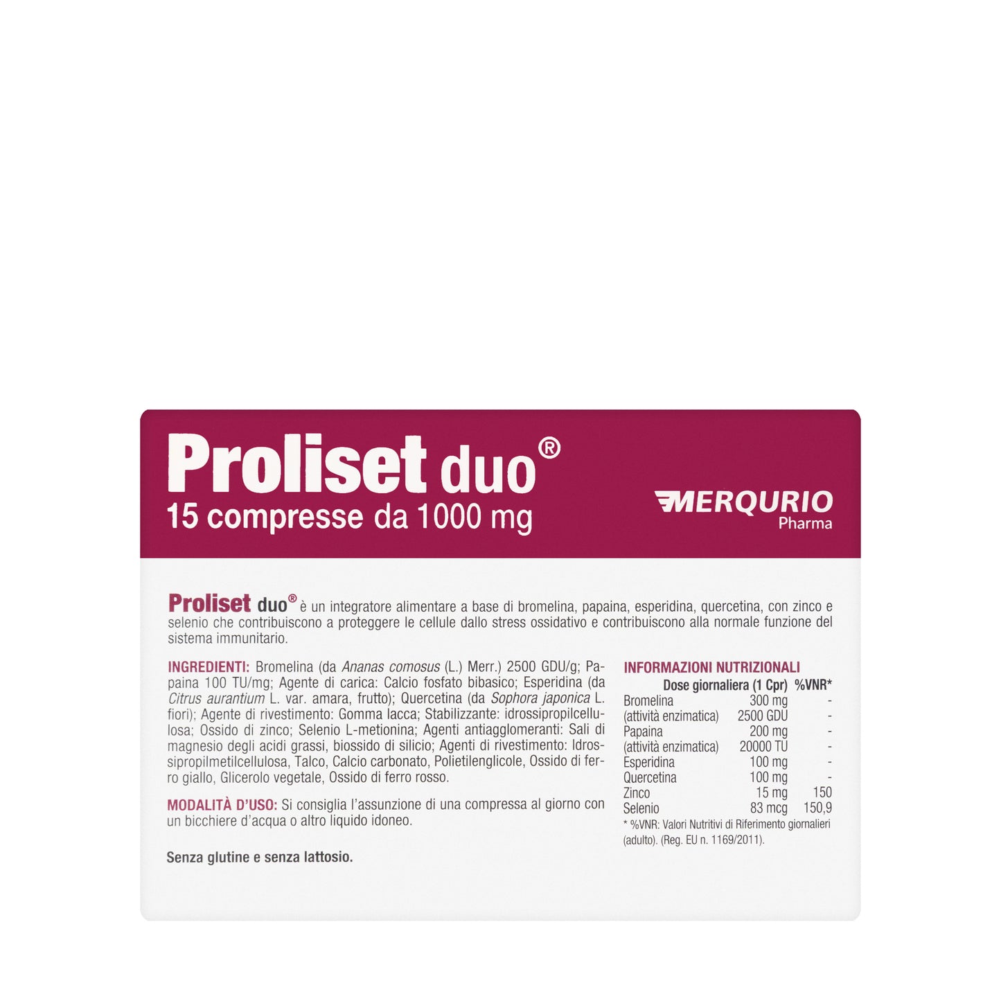 Proliset Duo 1000 mg 15 Tablets