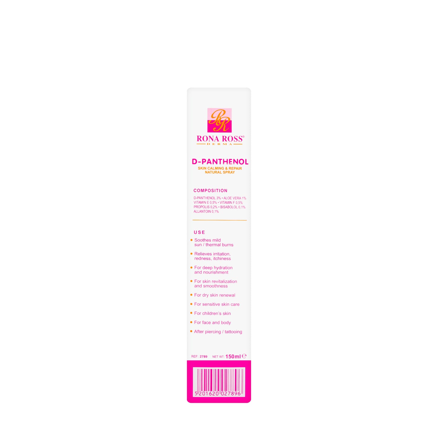 D-Panthenol Skin Calming & Repair Natural Spray 150 Ml