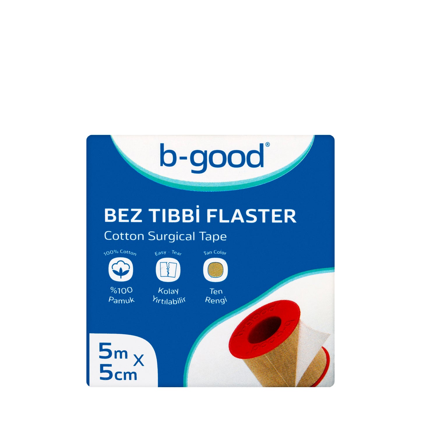 B-Good Cotton Surgical Tape 5Mx5Cm [Tan]
