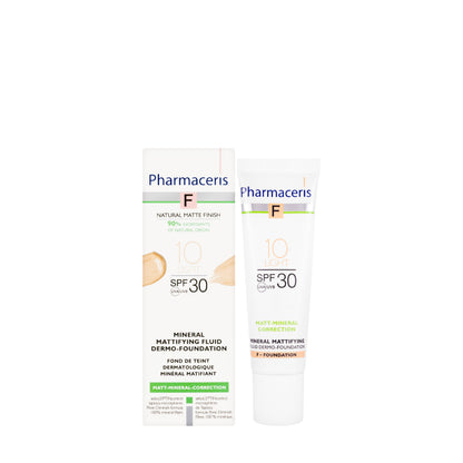 Pharmaceris F Mineral Mattifying Fluid Dermo-Foundation SPF 30 Shade 10 Light 30 Ml