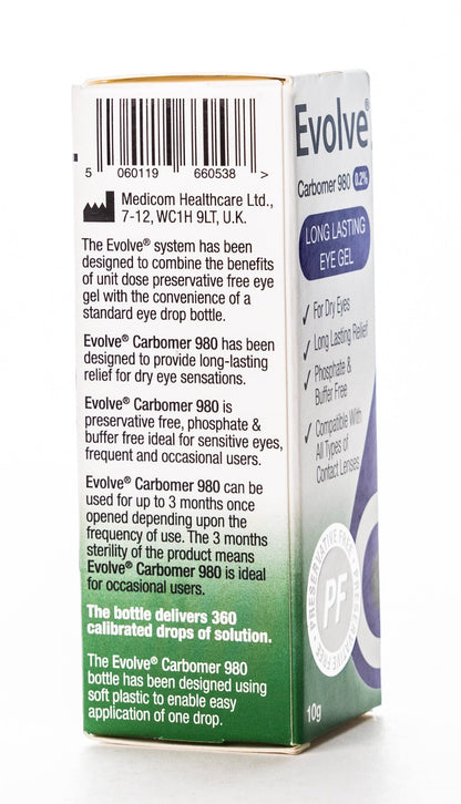 Evolve Carbomer 980 Eye Gel 10Gm