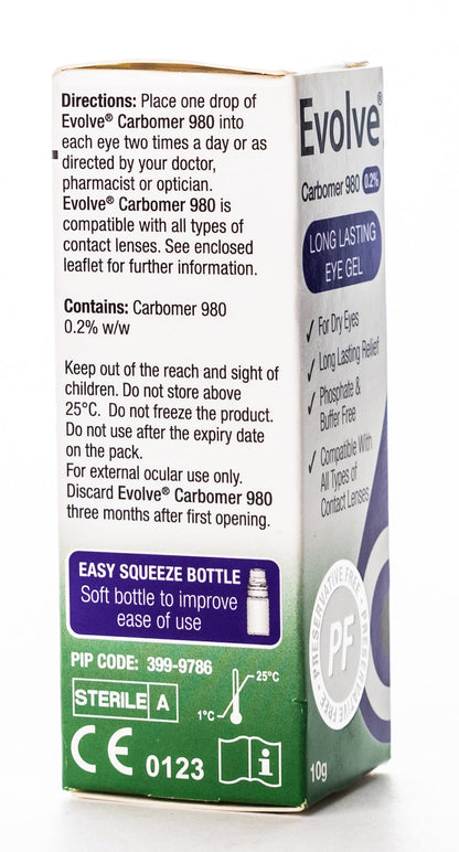 Evolve Carbomer 980 Eye Gel 10Gm