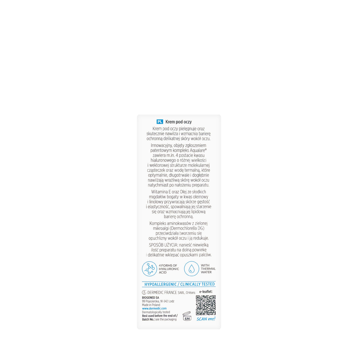 Dermedic Hydrain3 Hialuro Under-Eye Cream 15 ml