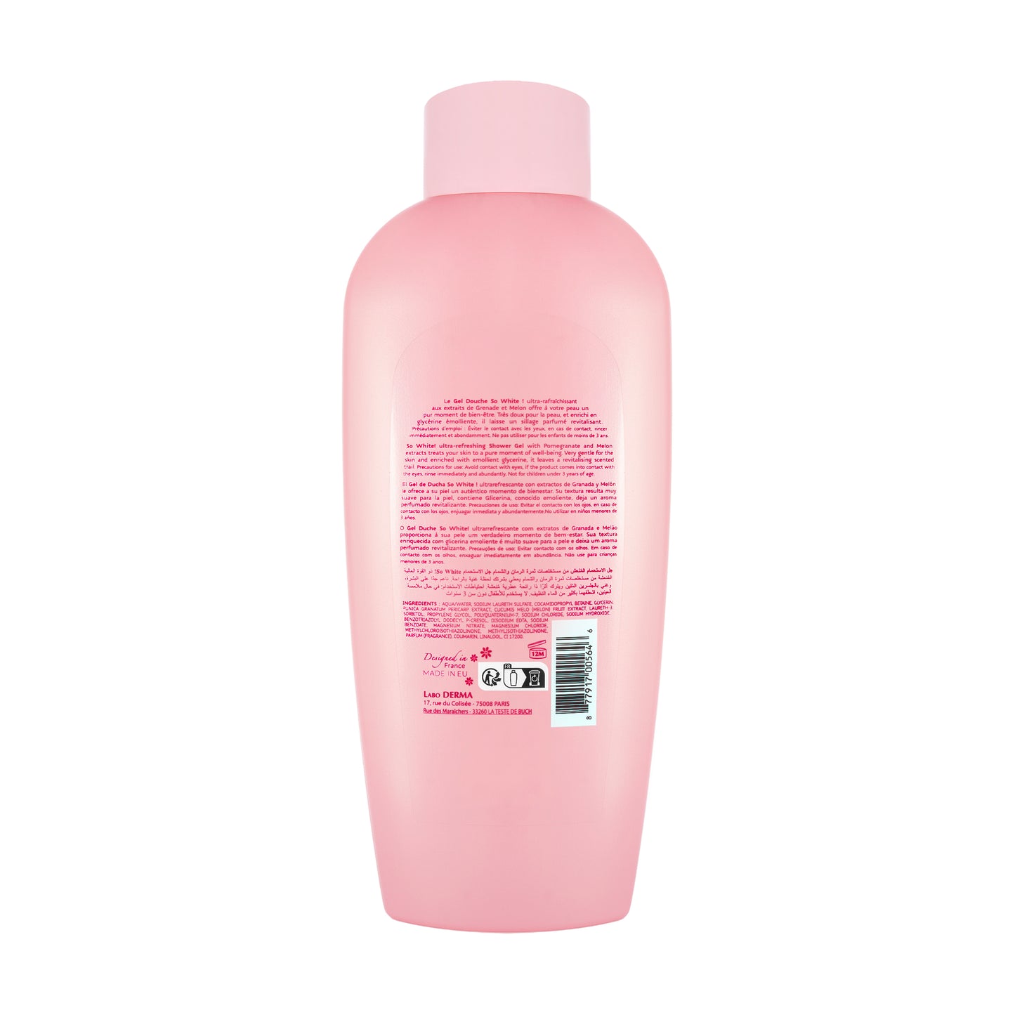 Fair And White So White Brightening Shower Gel with Pomegranate and Melon Extracts 1000 Ml